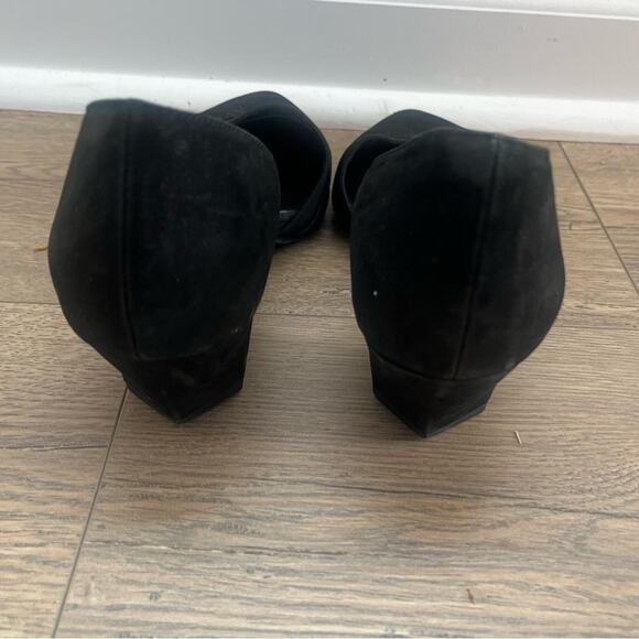 Eileen Fisher Hilly Wedge Suede D'orsay Pump Size 8 US Black - Picture 3 of 6